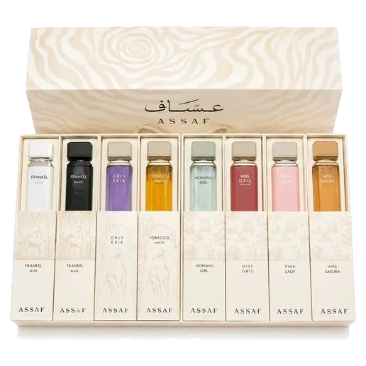 8-Piece Miniature Gift Set (Frankel Silver, Frankel Black, Gris Erik, Tobacco, Morning Girl, Miss Gris, Pink Lady, Miss Sakura) by Assaf